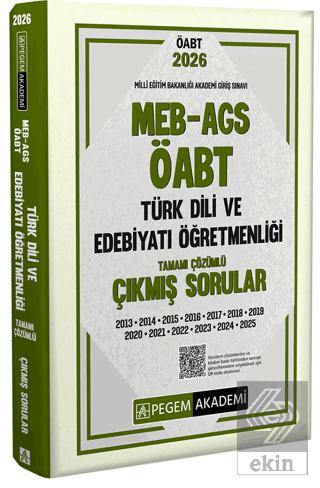 2026 MEB AGS ÖABT Türk Dili ve Edebiyatı Öğretmenliği Tamamı Çözümlü Ç