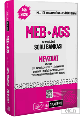 2026 MEB-AGS Soru Bankası Tamamı Çözümlü Mevzuat