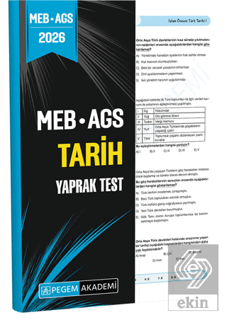 2026 MEB AGS Tarih Yaprak Test