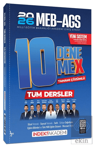 2026 MEB-AGS Tüm Dersler 10 DenemeX Çözümlü