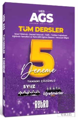 2026 MEB AGS Tüm Dersler 5 Deneme