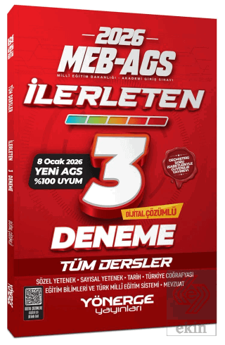 2026 MEB-AGS Tüm Dersler İlerleten 3 Deneme Çözümlü