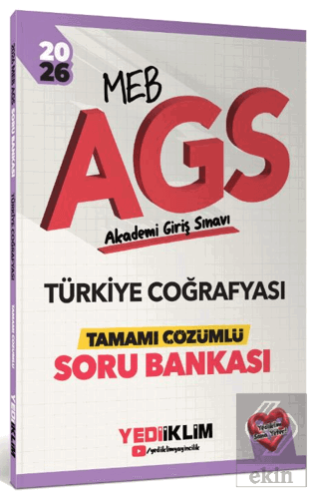 2026 MEB AGS Türkiye Coğrafyası Tamamı Çözümlü Soru Bankası