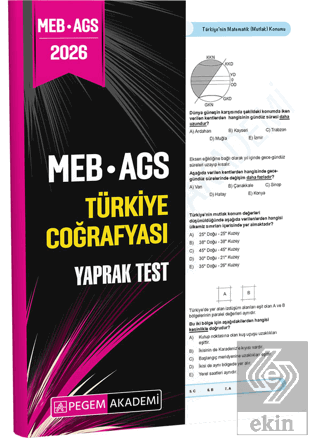 2026 MEB AGS Türkiye Coğrafyası Yaprak Test