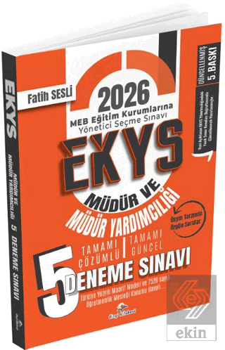 2026 MEB EKYS Müdür ve Müdür Yardımcılığı 5 Deneme Çözümlü