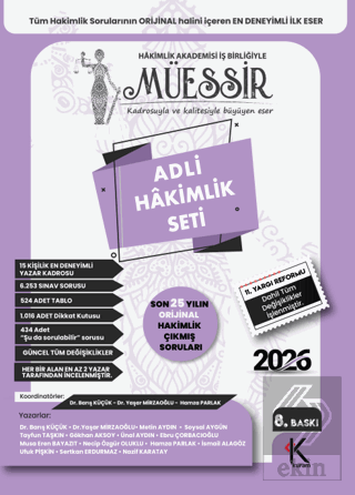2026 Müessir Adli Hakimlik Çıkmış Soru Bankası Seti