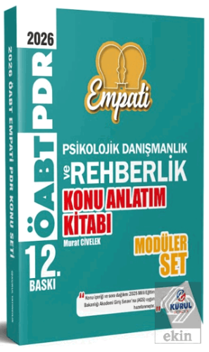 2026 ÖABT Empati Psikolojik Danışmanlık ve Rehberlik Konu Anlatımlı Modüler Set (2 Cilt)