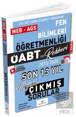 2026 ÖABT MEB-AGS nin Rehberi Fen Bilimleri Öğretmenliği Çıkmış Sorular Son 13 Yıl Çözümlü