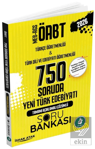2026 ÖABT MEB-AGS Türkçe-Türk Dili Edebiyatı Yeni Türk Edebiyatı 750 S