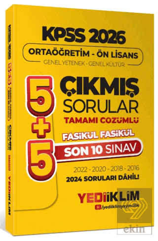 2026 Ortaöğretim-Önlisans Genel Yetenek Genel Kültür 5+5 Tamamı Çözüml