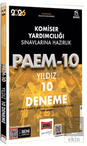 2026 PAEM Komiser Yardımcılığı Sınavlarına Hazırlık Yıldız 10 Deneme