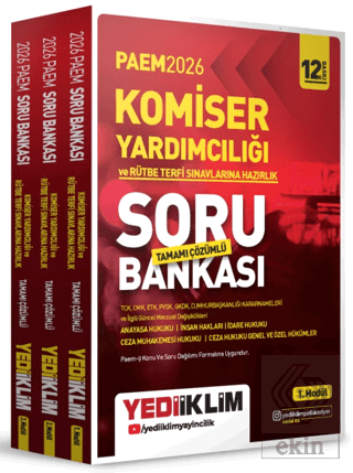 2026 PAEM Komiser Yardımcılığı ve Rütbe Terfi Sınavlarına Hazırlık Modüler Set Tamamı Çözümlü Soru Bankası 3 Modül