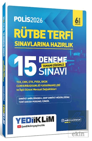2026 Polis Rütbe Terfi Sınavlarına Hazırlık Tamamı Çözümlü 15 Deneme S