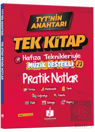 2026 TYTnin Anahtarı Tüm Dersler Tek Kitap Hafıza Teknikleriyle Müzik Destekli Pratik Notlar