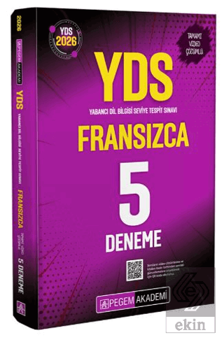 2026 YDS Fransızca Tamamı Video Çözümlü 5 Deneme