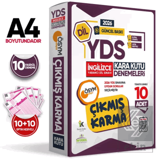 2026 YDS İNGİLİZCE ÖSYM Çıkmış Karma Kara Kutu Deneme Paketi 10lu Diji