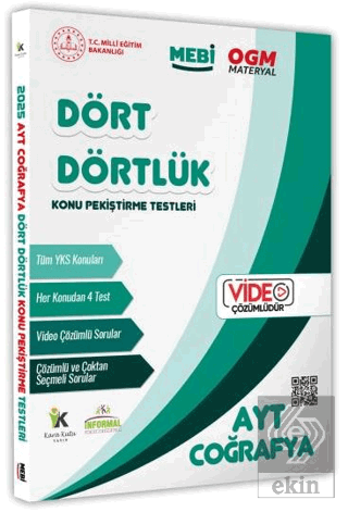 2026 YKS-AYT MEBİ-OGM Dört Dörtlük Coğrafya Pekiştirme Testi Soru Bank