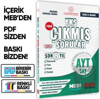2026 YKS-AYT MEBİ SAYISAL Çıkmış Soru Bankası Konu Konu Son 8 Yıl Vide