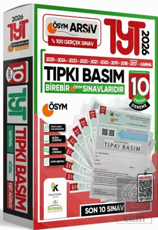 2026 YKS TYT ÖSYM Çıkmış Soru Tıpkı Basım 10lu Deneme Paketi Türkiye G