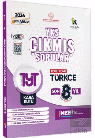 2026 YKS-TYT Türkçe Karakutu ÖSYM Çıkmış Soru Bankası Video/PDF Çözüml