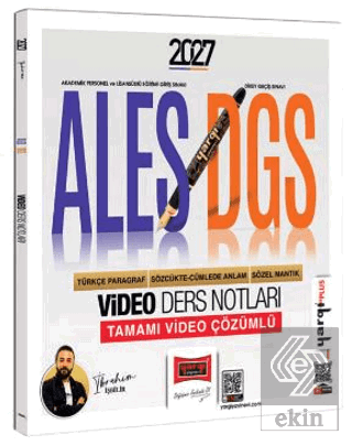 2027 ALES DGS Türkçe Paragraf - Sözcükte Anlam Sözel Mantık Video Ders Notları