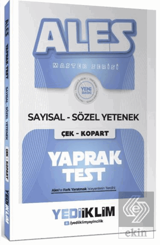 2027 ALES Master Serisi Sayısal Sözel Yetenek Çek Kopart Yaprak Test K