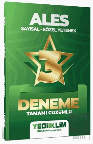 2027 ALES Sayısal Sözel Yetenek Tamamı Çözümlü 3 Yıldız Deneme Kolekti