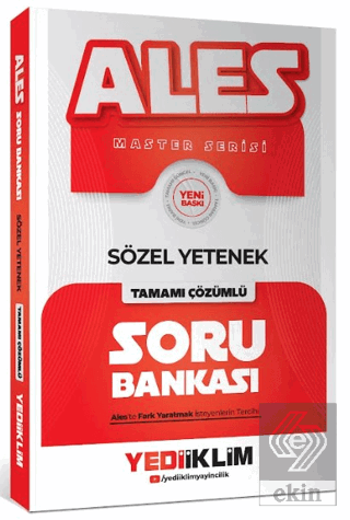 2027 ALES Sözel Yetenek Tamamı Çözümlü Soru Bankası Kolektif Yediiklim