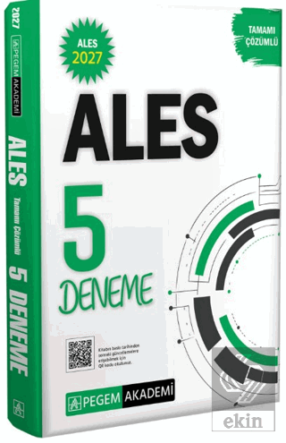 2027 ALES Tamamı Çözümlü 5 Deneme Kolektif Pegem Akademi Yayıncılık Sa
