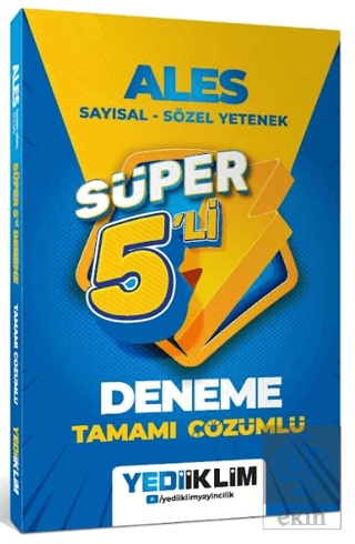 2027 ALES Tamamı Çözümlü Süper 5li Deneme Kolektif Yediiklim Yayınları