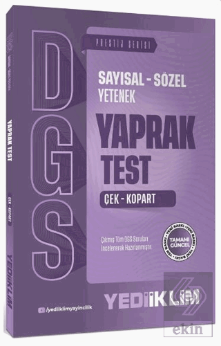 2027 DGS Sayısal Sözel Yetenek Çek Kopart Yaprak Test Kolektif Yediikl
