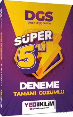 2027 DGS Tamamı Çözümlü Süper 5li Deneme Kolektif Yediiklim Yayınları 