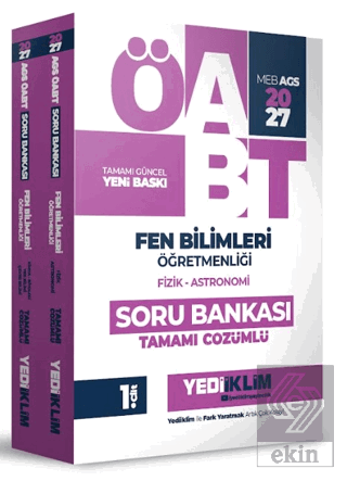 2027 MEB AGS ÖABT Fen Bilimleri Öğretmenliği Tamamı Çözümlü Soru Banka