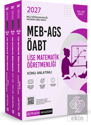 2027 MEB AGS ÖABT Lise Matematik Öğretmenliği Konu Anlatımlı (3 Kitap)