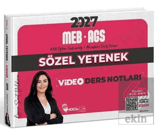 2027 MEB - AGS Sözel Yetenek Video Ders Notları Öznur Saat Yıldırım Ho