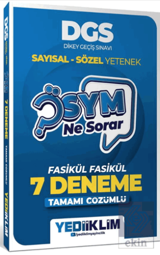 2027 ÖSYM Ne Sorar DGS Sayısal Sözel Yetenek Tamamı Çözümlü Fasikül Fa