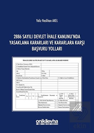 2886 Sayılı Devlet İhale Kanunu\'nda Yasaklama Kara