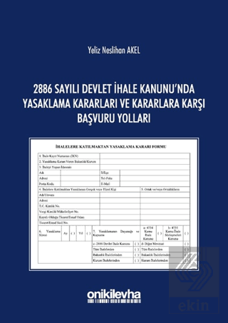 2886 Sayılı Devlet İhale Kanunu\'nda Yasaklama Kara
