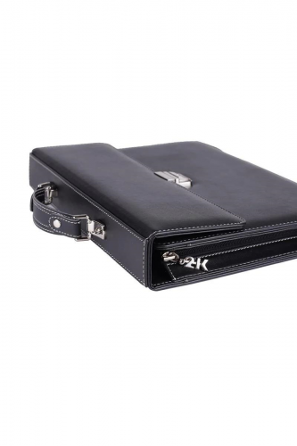 2K Diplomat Kulplu Fermuarlı Çanta 20 x 28 cm Siyah