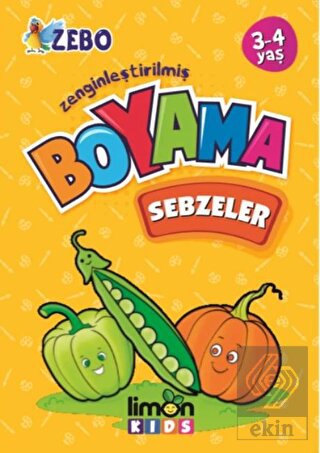 Limon Kids 3 4 Yaş Zenginleştirilmiş Boyama Sebzel