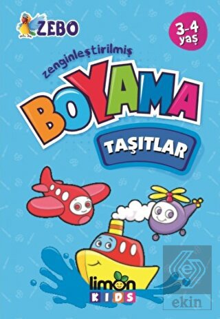 Limon Kids 3 4 Yaş Zenginleştirilmiş Boyama Taşıtl