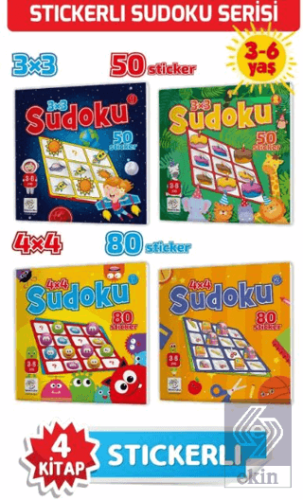 3-6 Yaş Stickerlı Çıkartmalı Sudoku Seti