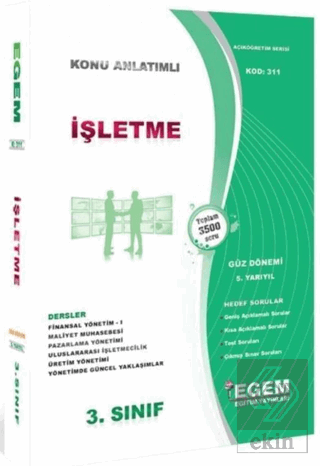 3. Sınıf 5. Yarıyıl İşletme Konu Anlatımlı Soru Ba