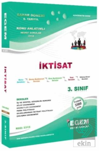 3. Sınıf 6. Yarıyıl İktisat Bahar Dönemi Konu Anla