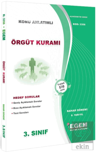 3. Sınıf 6. Yarıyıl Konu Anlatımlı Örgüt Kuramı -