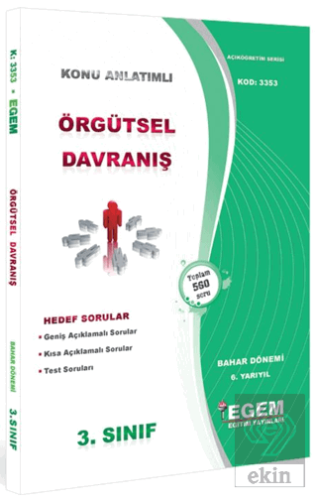 3. Sınıf 6. Yarıyıl Konu Anlatımlı Örgütsel Davran