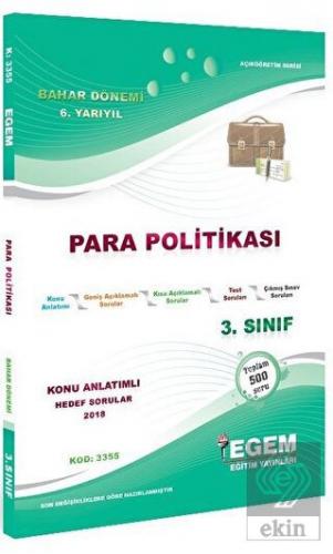 3. Sınıf 6. Yarıyıl Para Politikası Konu Anlatımlı