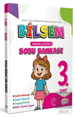 3. Sınıf Bilsem Çözümlü Soru Bankası