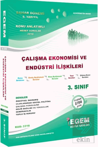 3. Sınıf Çalışma Ekonomisi ve Endüstri İlişkileri