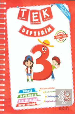 3. Sınıf Tek Defterim Yaprak Test Hediyeli